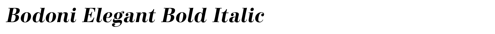 Bodoni Elegant Bold Italic image